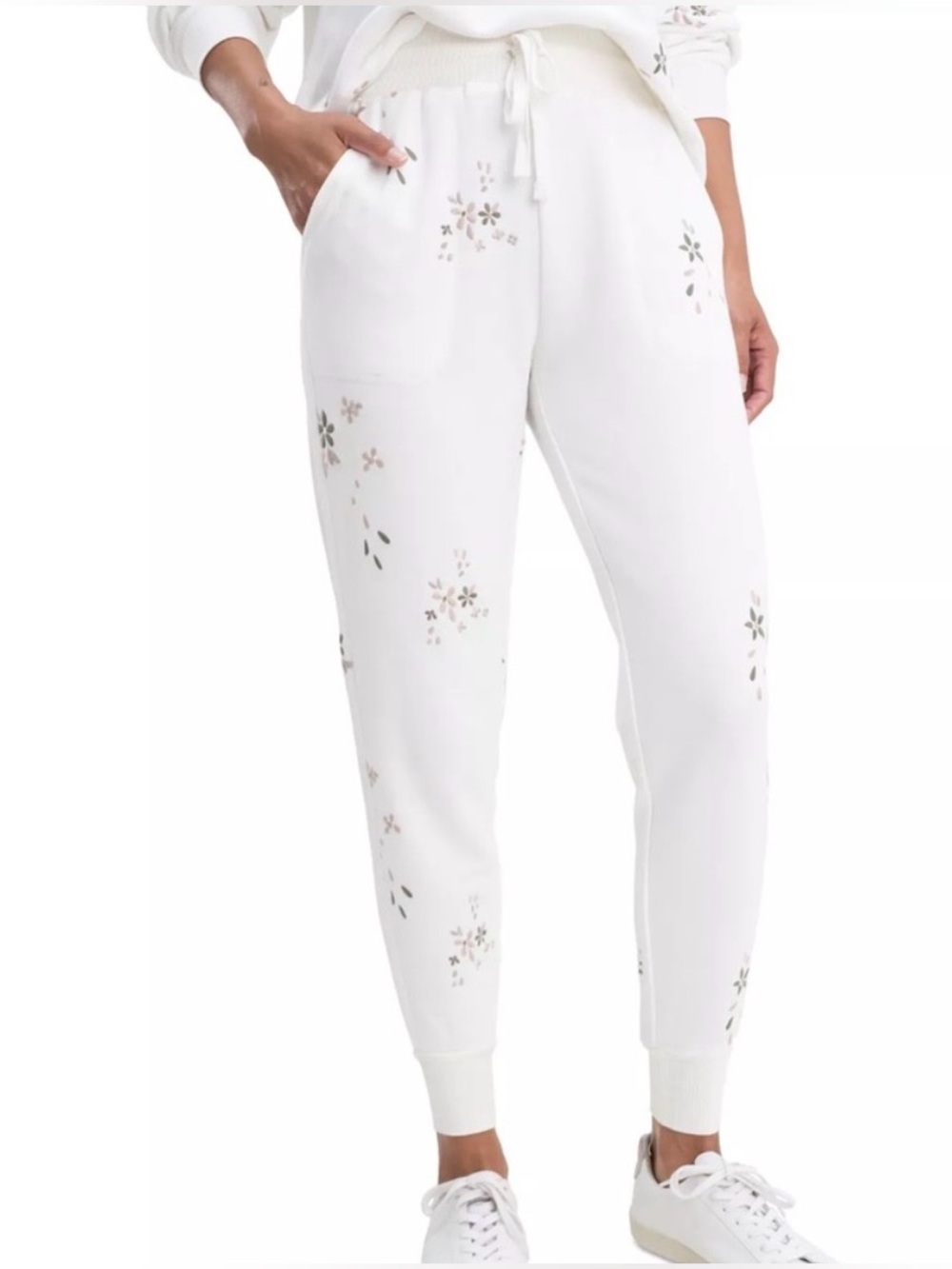 Splendid Love Me Floral Embroidered Joggers Pants Medium